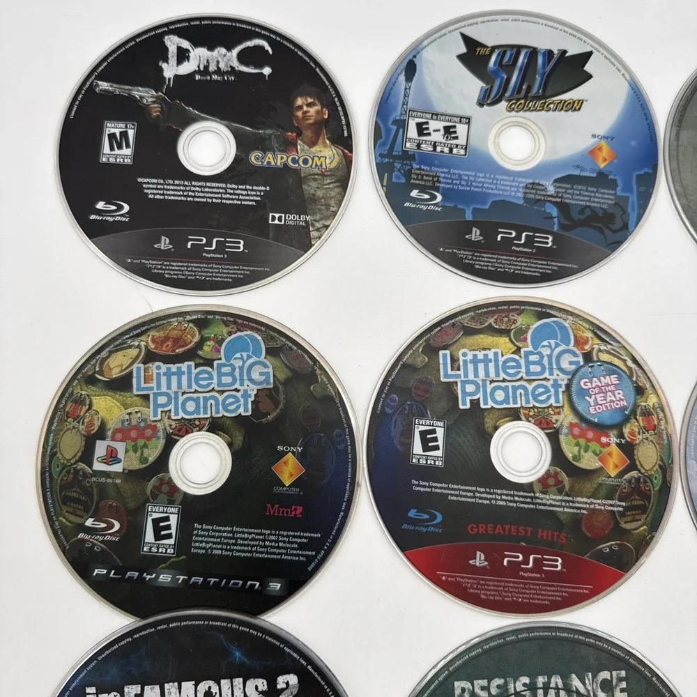 Blue Ray Lot Of 13 PlayStation 3 Games Discs Only, Used Untested Clean